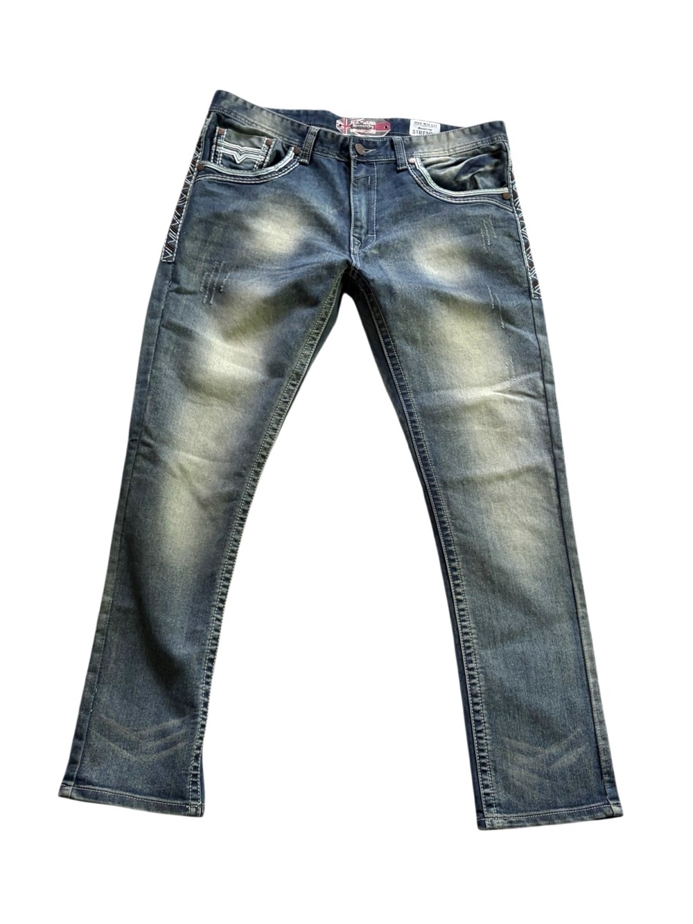 MONARCHY Men's 36 32  Slim Straight Jeans
